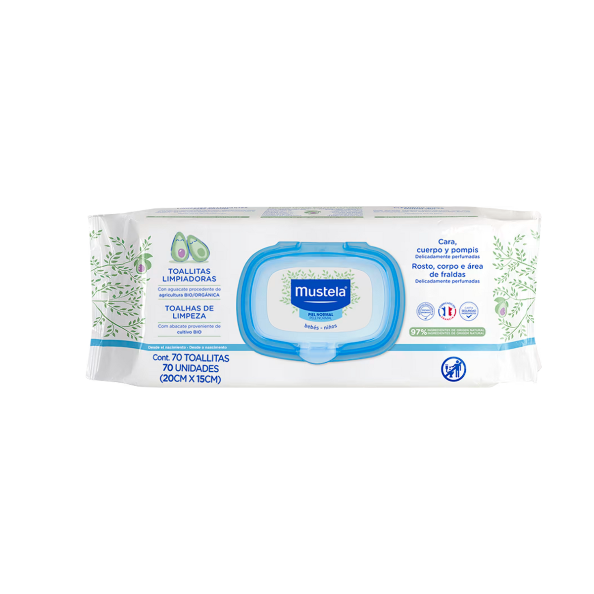 Mustela Bébé Dermo Soothing – Lenços de Limpeza (70 unidades)