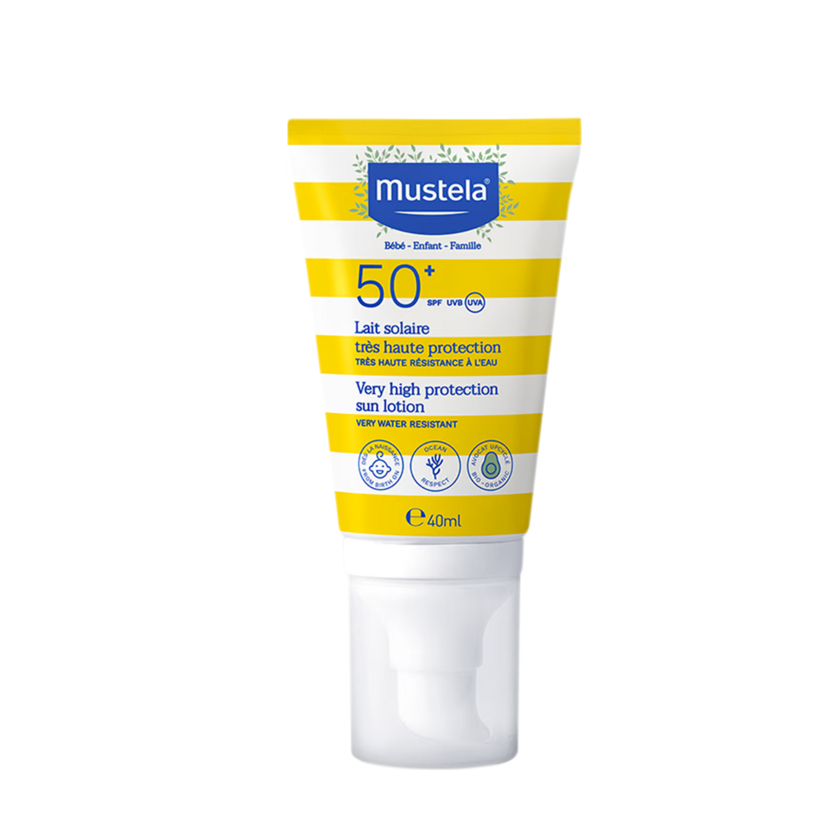 Mustela Bébé FPS 50+ – Protetor Solar Infantil 40ml