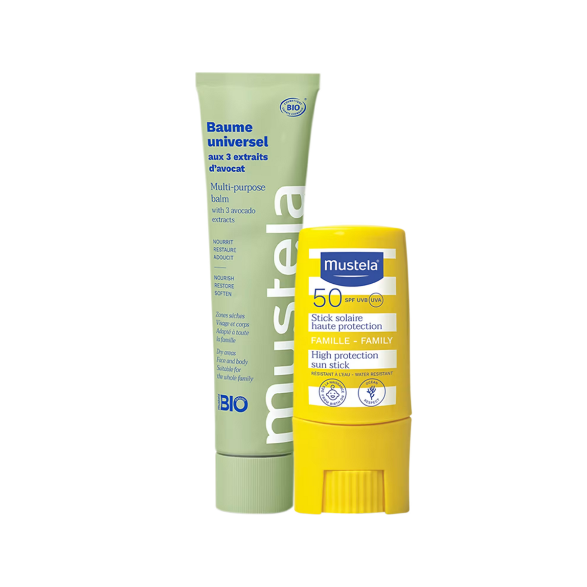 Kit Mustela Bálsamo Hidratante + Protetor Solar Stick (2 Produtos)