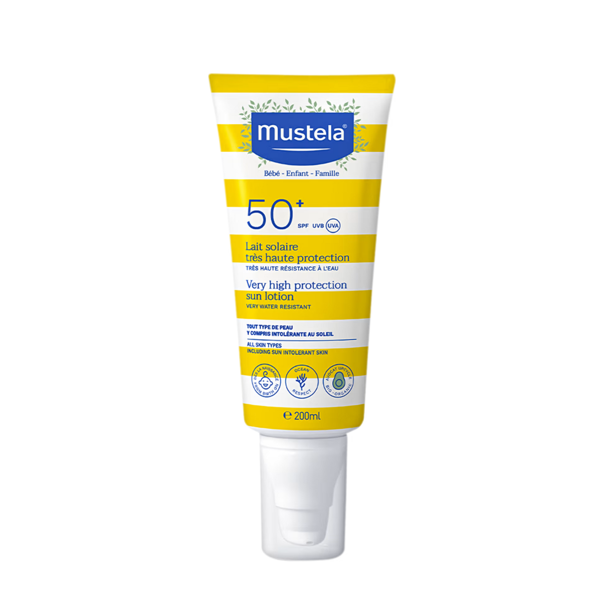 Mustela Bébé FPS 50+ – Protetor Solar Infantil 200ml